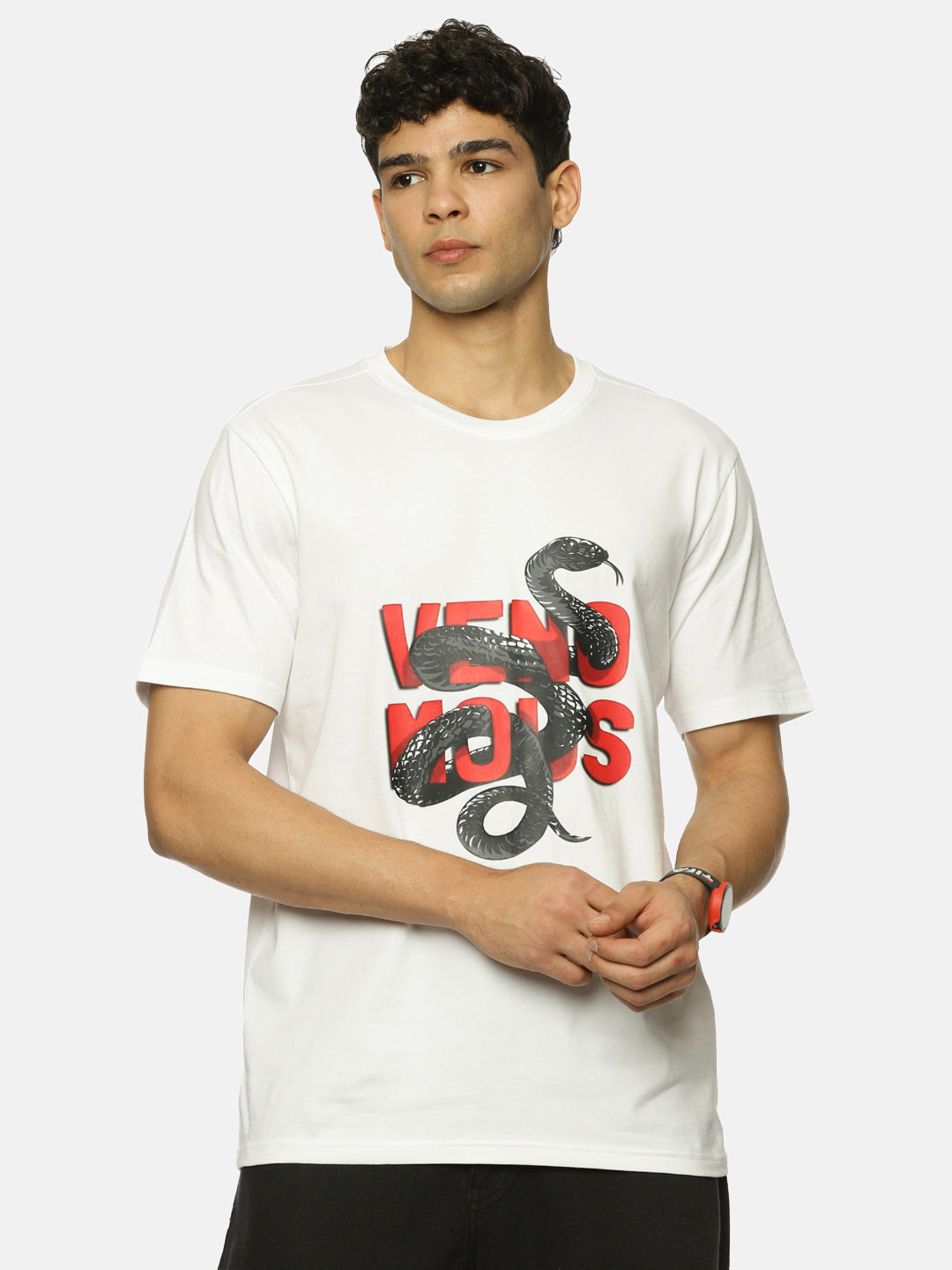 Venomous Graphic Print Regular fit tee