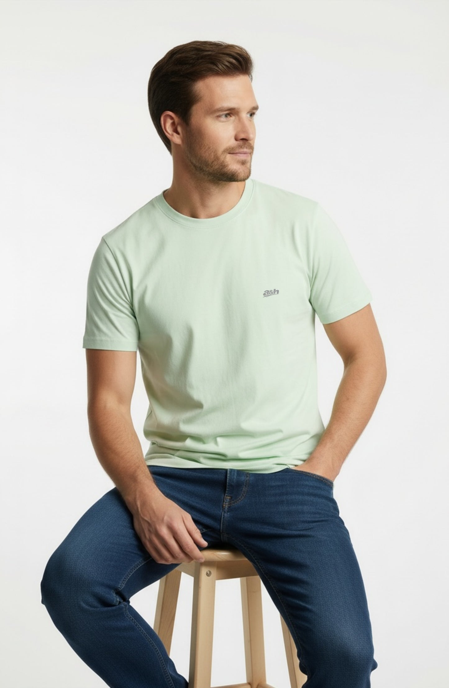 Men's Cotton Green Regular fit tees
