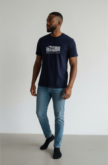 Break the System print Regular Fit tee