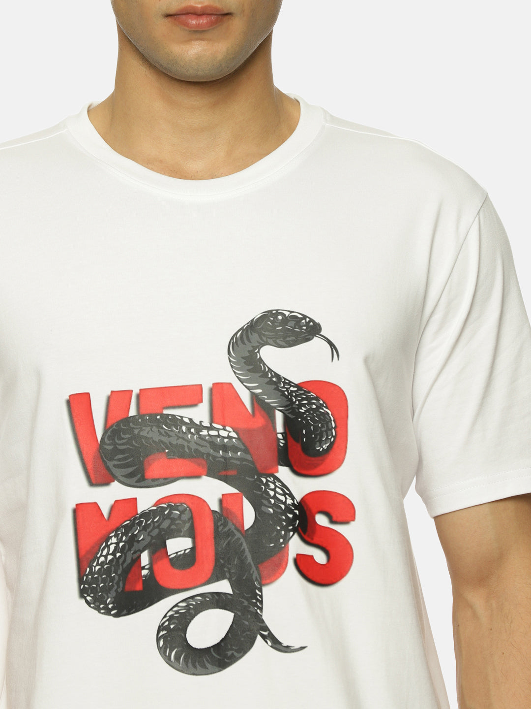 Venomous Graphic Print Regular fit tee