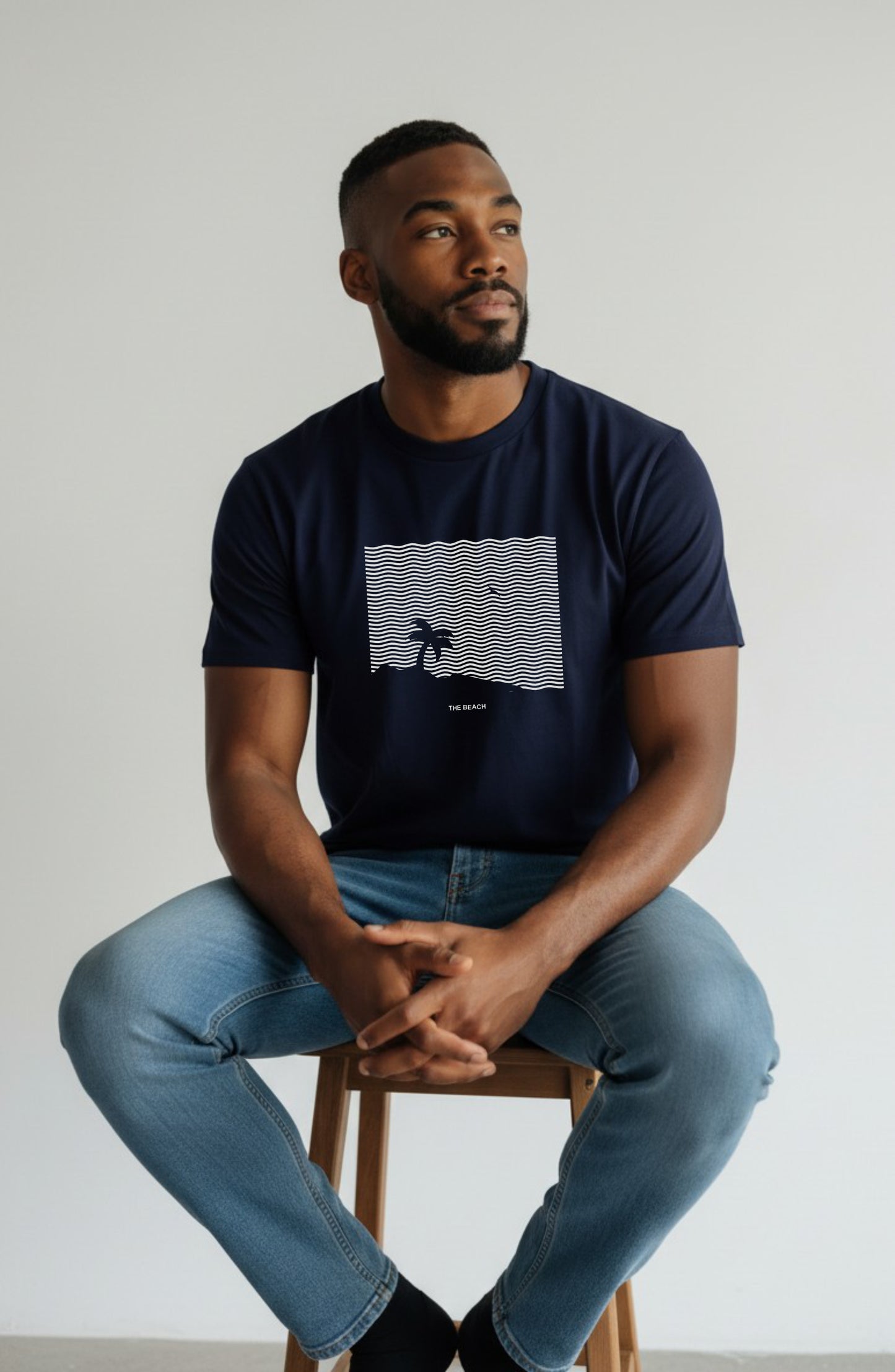 The beach Print Regular Fit tee