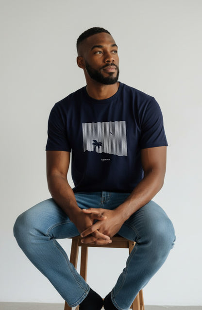 The beach Print Regular Fit tee