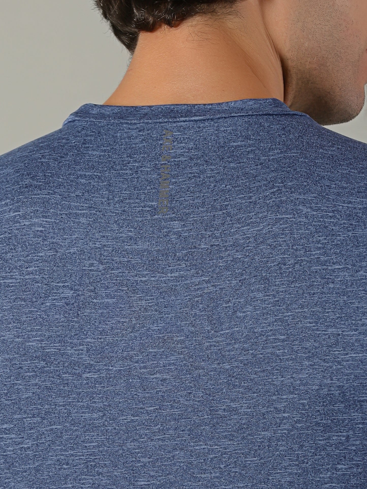 Men's Polyester Navy Cloud Regular fit tees