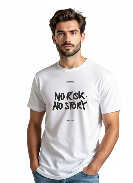 No Risk No Story Graphic Print Regular Fit tee