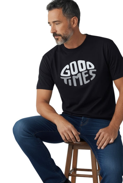 Good Times  print Regular Fit tee