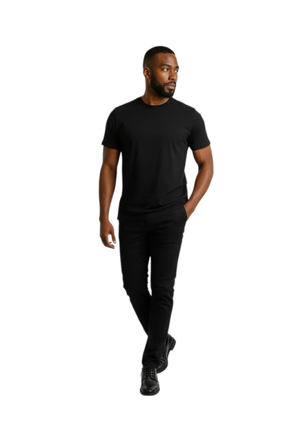 Men's Black Regular fit tees