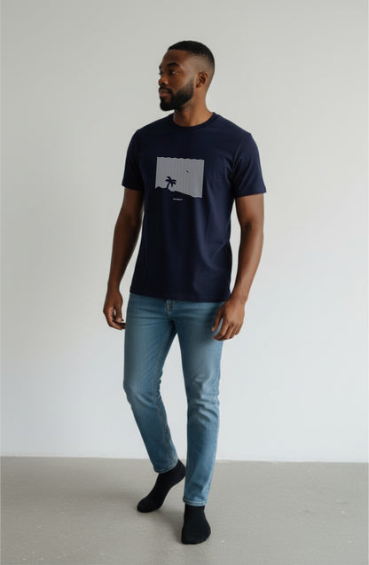 The beach Print Regular Fit tee