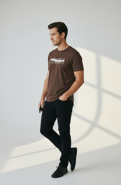 Different Print Regular Fit tee