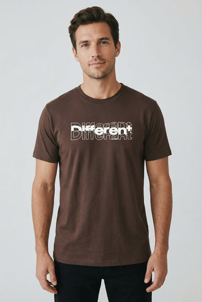 Different Print Regular Fit tee