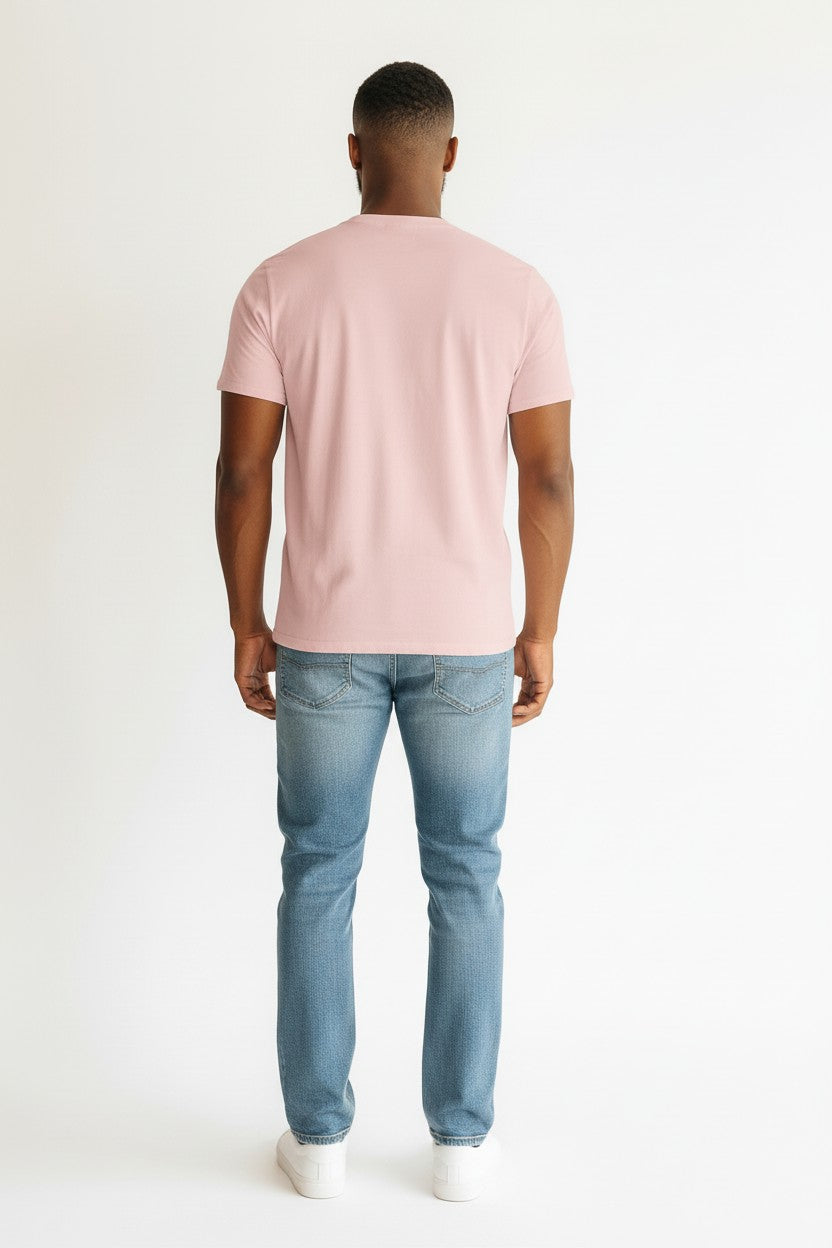 Men's Pink Regular fit tees