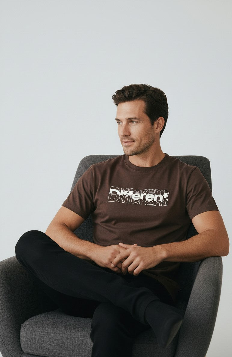 Different Print Regular Fit tee