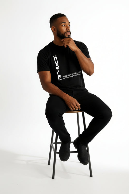 Hustle printed Regular Fit tee