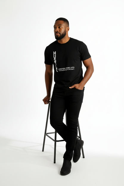 Hustle printed Regular Fit tee